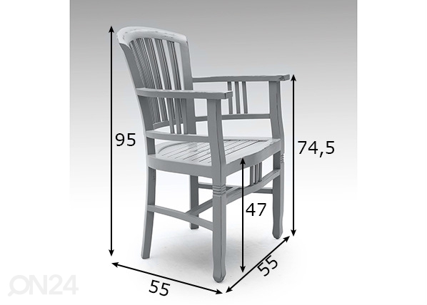 Обеденный стул Spa размеры