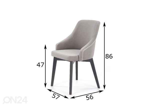 Обеденный стул Toledo размеры
