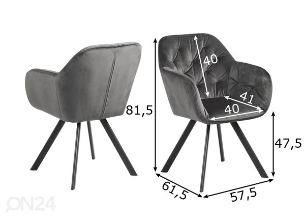 Обеденный стул Xas размеры