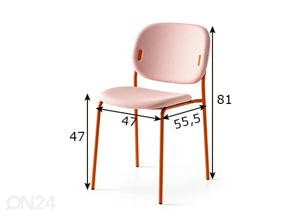 Обеденный стул Yo, 2 шт размеры