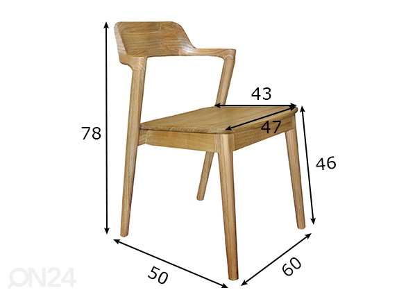 Обеденный стул, штабелируемый размеры