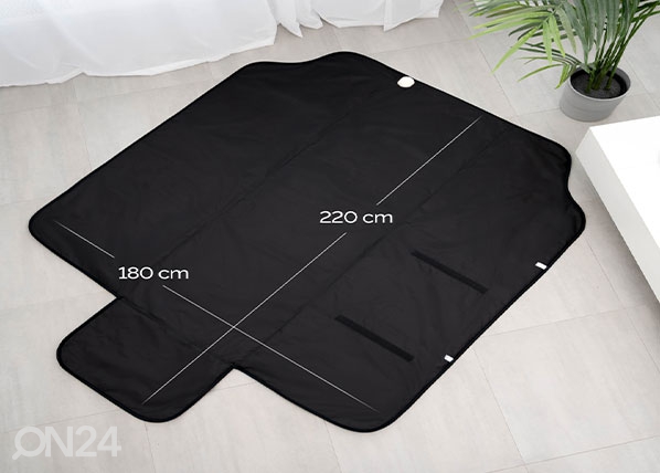Одеяло с подогревом с эффектом инфракрасной бани, EcoSapiens 180x220 см, черное размеры