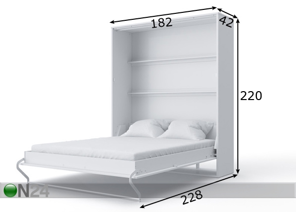 Откидная кровать-шкаф Invento 160x200 cm размеры