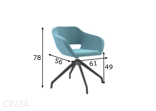 Офисный стул Belen Swiss размеры
