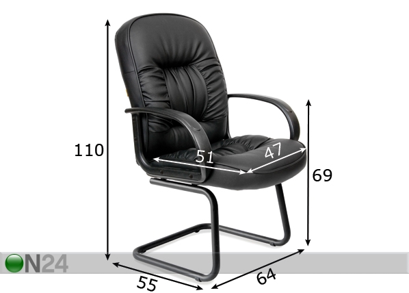 Офисный стул Chairman 416V размеры