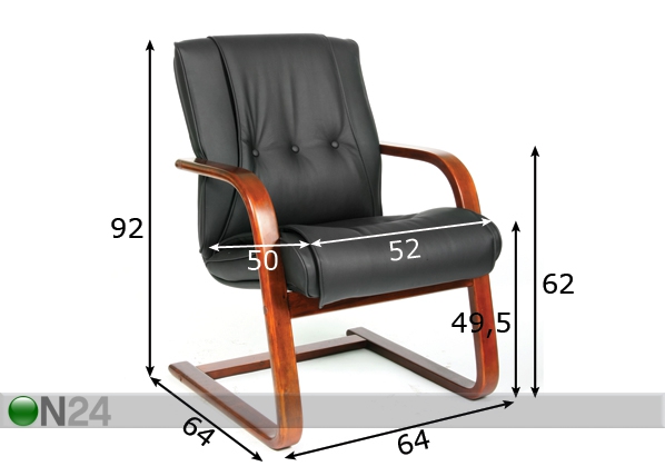 Офисный стул Chairman 653 V размеры