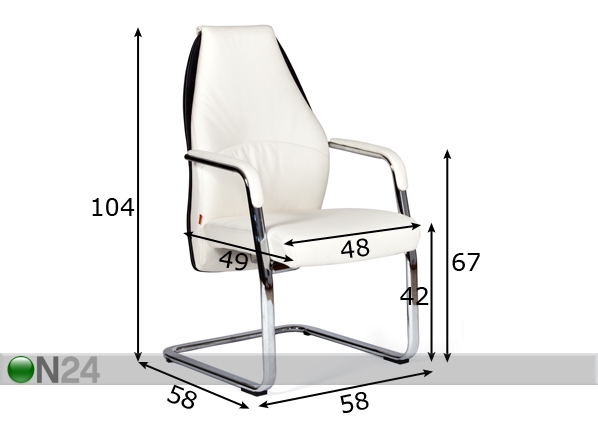 Офисный стул Chairman Basic V размеры