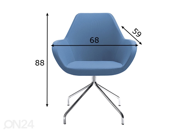 Офисный стул Fan размеры
