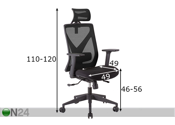 Офисный стул Mike размеры