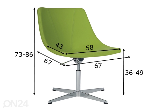 Офисный стул Soft Cross размеры