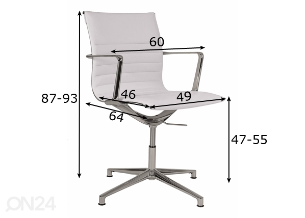 Офисный стул / рабочий стул Sophia размеры