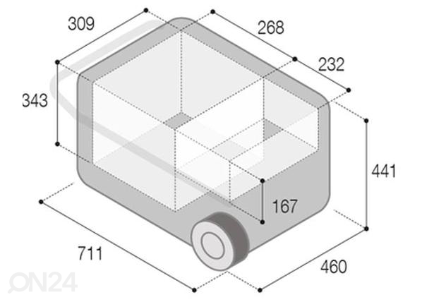 Переносной холодильник на колесах (управление по Bluetooth), 40 л размеры