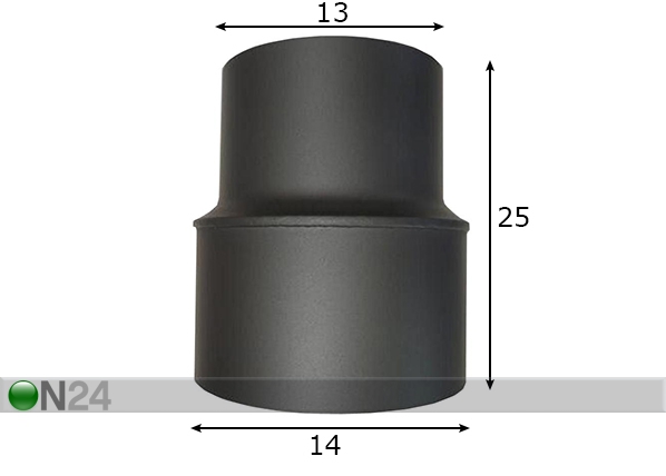 Переходник на дымовую трубу Ø14/Ø13cm размеры