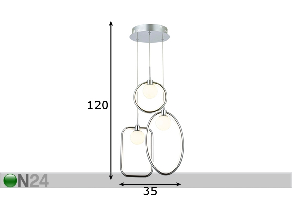 Подвесной светильник Anello-3 LED размеры