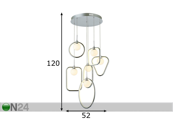 Подвесной светильник Anello-6 LEDPeria LED размеры