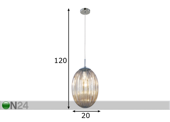 Подвесной светильник Anguria Cognac Ø20 cm размеры