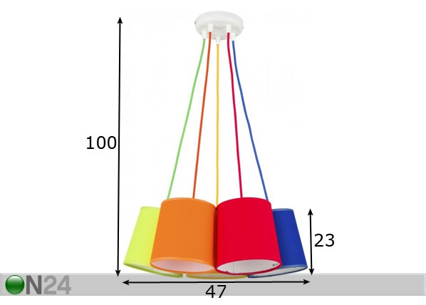 Подвесной светильник Artos Colour размеры
