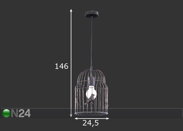 Подвесной светильник Birdy Rustik размеры