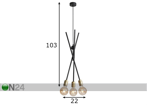 Подвесной светильник Bolzano III размеры