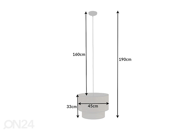 Подвесной светильник Braid размеры