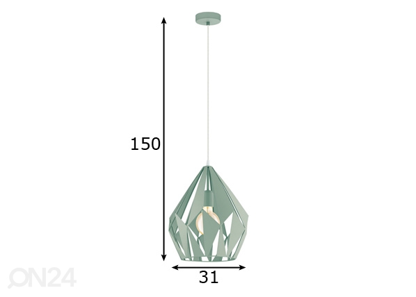 Подвесной светильник Carlton-P размеры