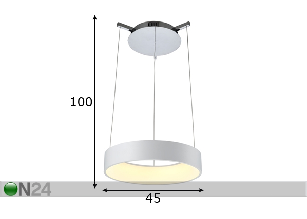 Подвесной светильник Circle White LED размеры