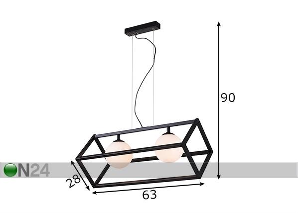 Подвесной светильник Cube размеры