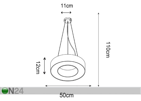Подвесной светильник Dalbert LED размеры
