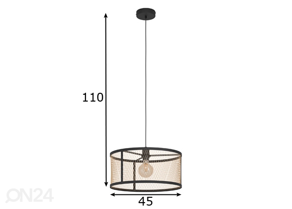 Подвесной светильник Dellow размеры