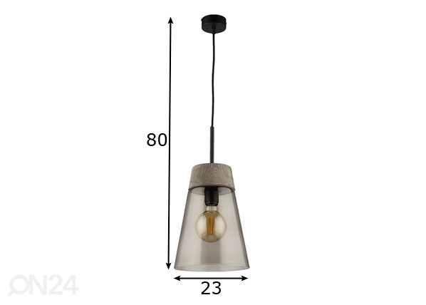Подвесной светильник Domino-2 Ø 23 см размеры