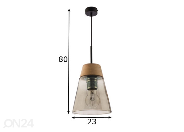 Подвесной светильник Domino Smoky Ø 23 см размеры