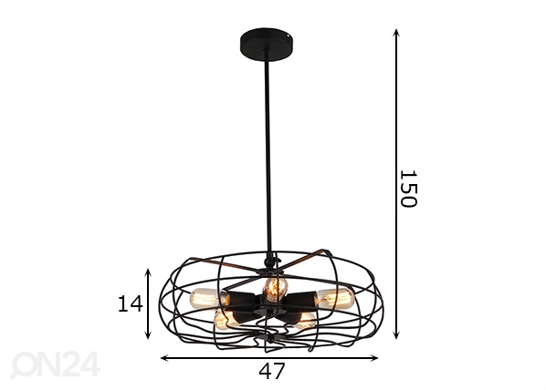 Подвесной светильник Fan Ø47 cm размеры