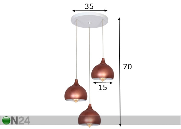 Подвесной светильник Forus 3 размеры