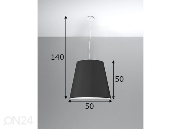 Подвесной светильник Geneve 50 cm, черный размеры