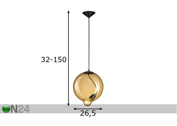 Подвесной светильник Goccia размеры