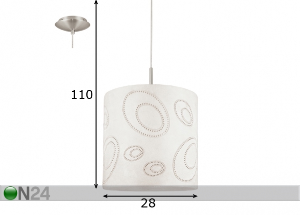 Подвесной светильник Indo размеры