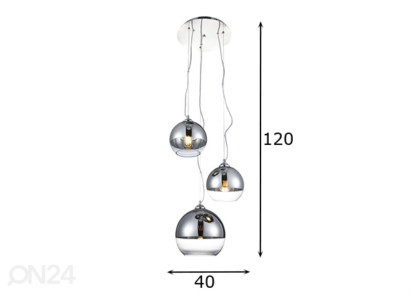 Подвесной светильник Iris 3 размеры