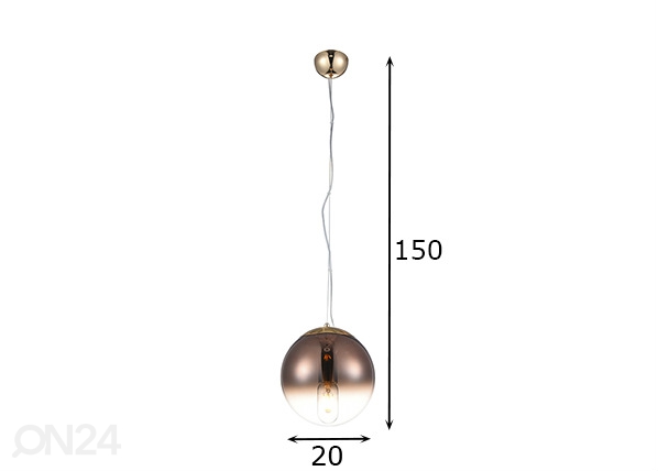 Подвесной светильник Iris Ø20 cm размеры