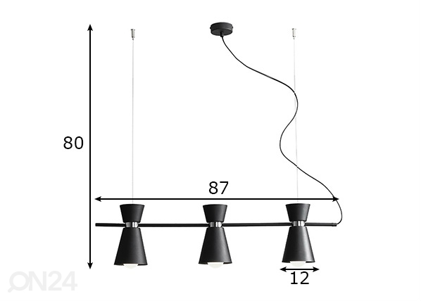 Подвесной светильник Kedar размеры