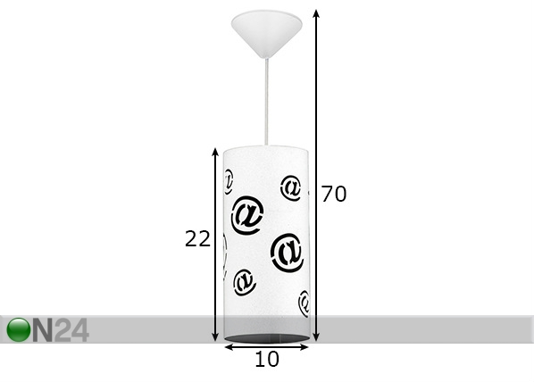Подвесной светильник Mail размеры