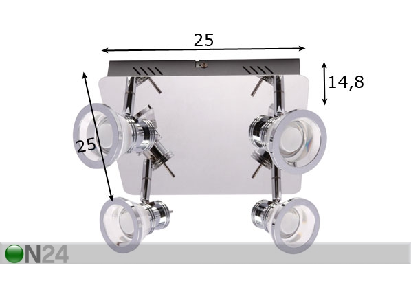 Подвесной светильник Moli LED размеры