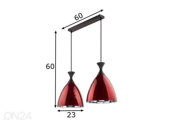 Подвесной светильник Nero Red-2 размеры