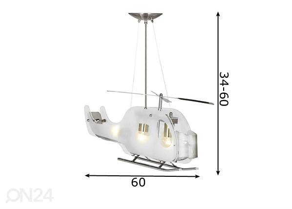 Подвесной светильник Novelty вертолет размеры