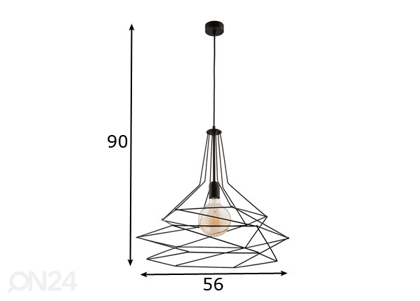 Подвесной светильник Oro Black Ø 56 см размеры