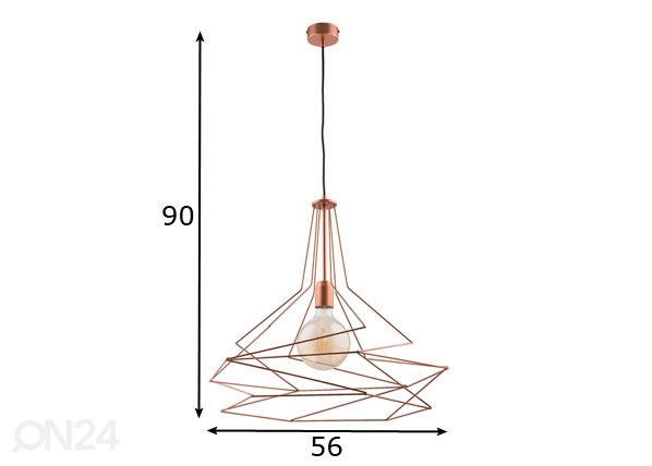 Подвесной светильник Oro Copper Ø 56 см размеры