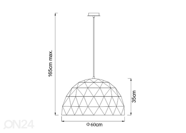 Подвесной светильник Otona Ø 60 см размеры