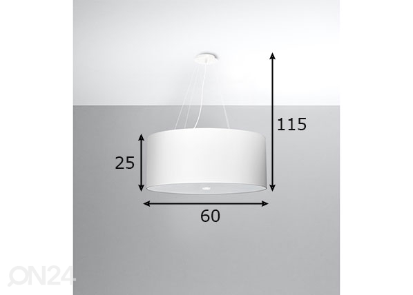 Подвесной светильник Otto 60 cm, белый размеры