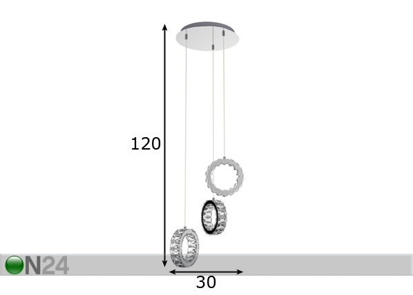 Подвесной светильник Platt-3 LED размеры