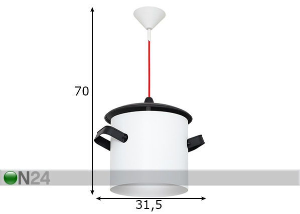 Подвесной светильник Poti размеры