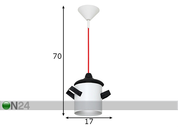 Подвесной светильник Poti размеры
